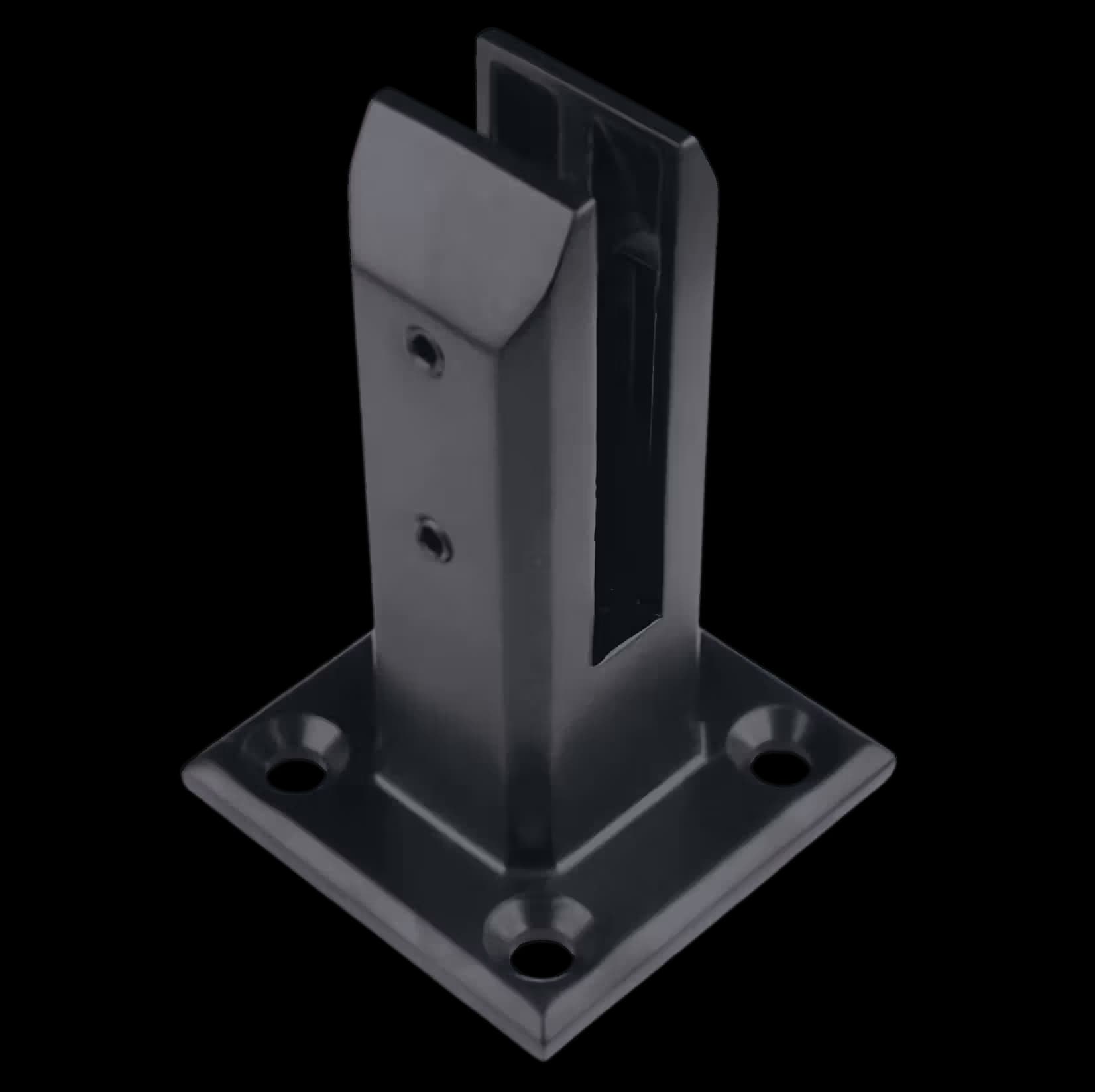 Министойка для ограждения из стекла черная сталь