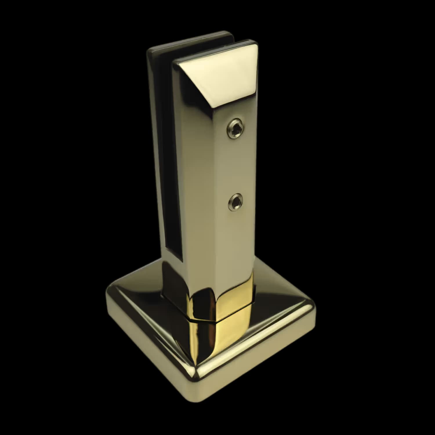 Министойка для ограждения из стекла золотая сталь