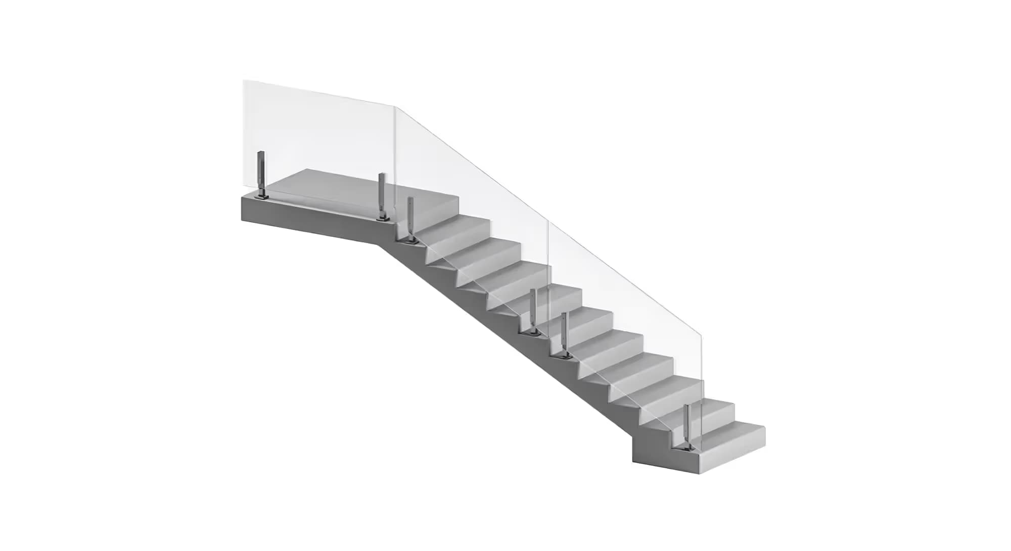 Ограждения из стекла на мини стойках в сочи на заказ