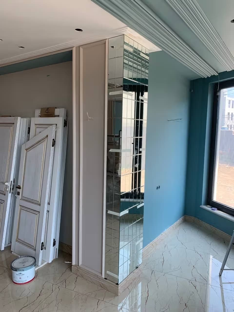 Зеркальное панно 4мм серебро на заказ сочи